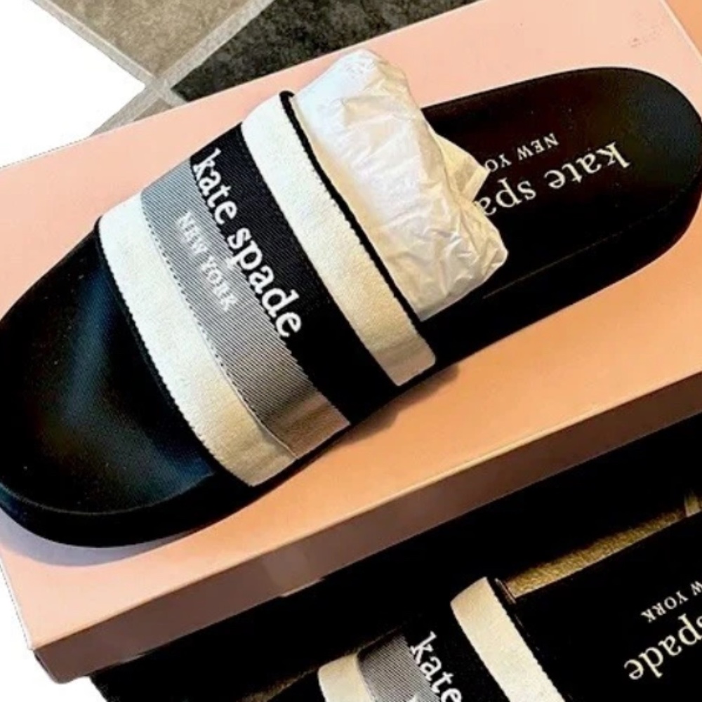 Kate Spade Monochrome Slide Sandals